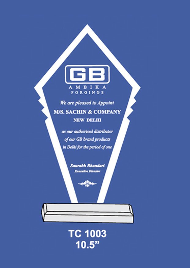 Acrylic Trophy Manufacturer in Delhi