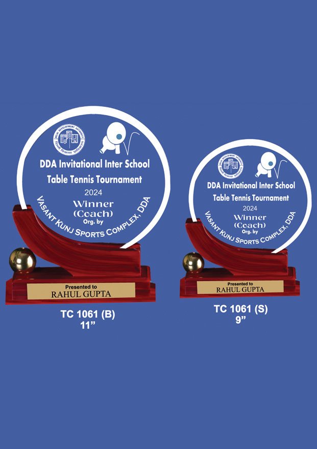 Acrylic Sports Trophy Maker in Delhi
