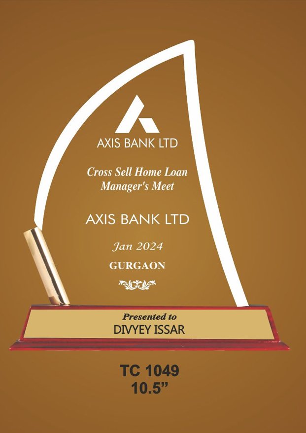 Corporate Acrylic Trophy Supplier in Noida