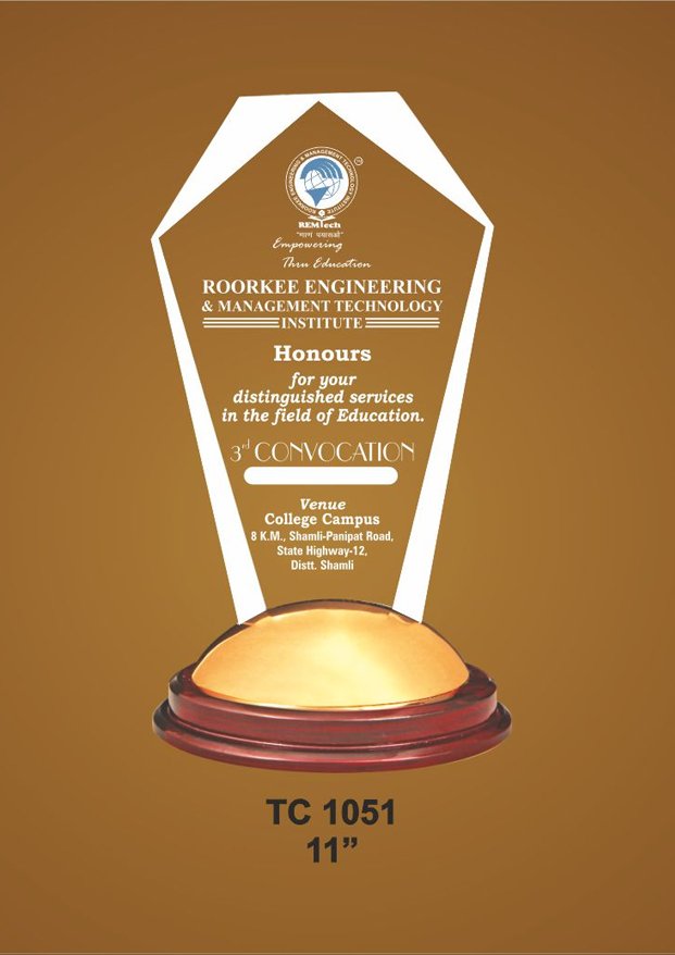 Corporate Acrylic Trophy Supplier in Delhi