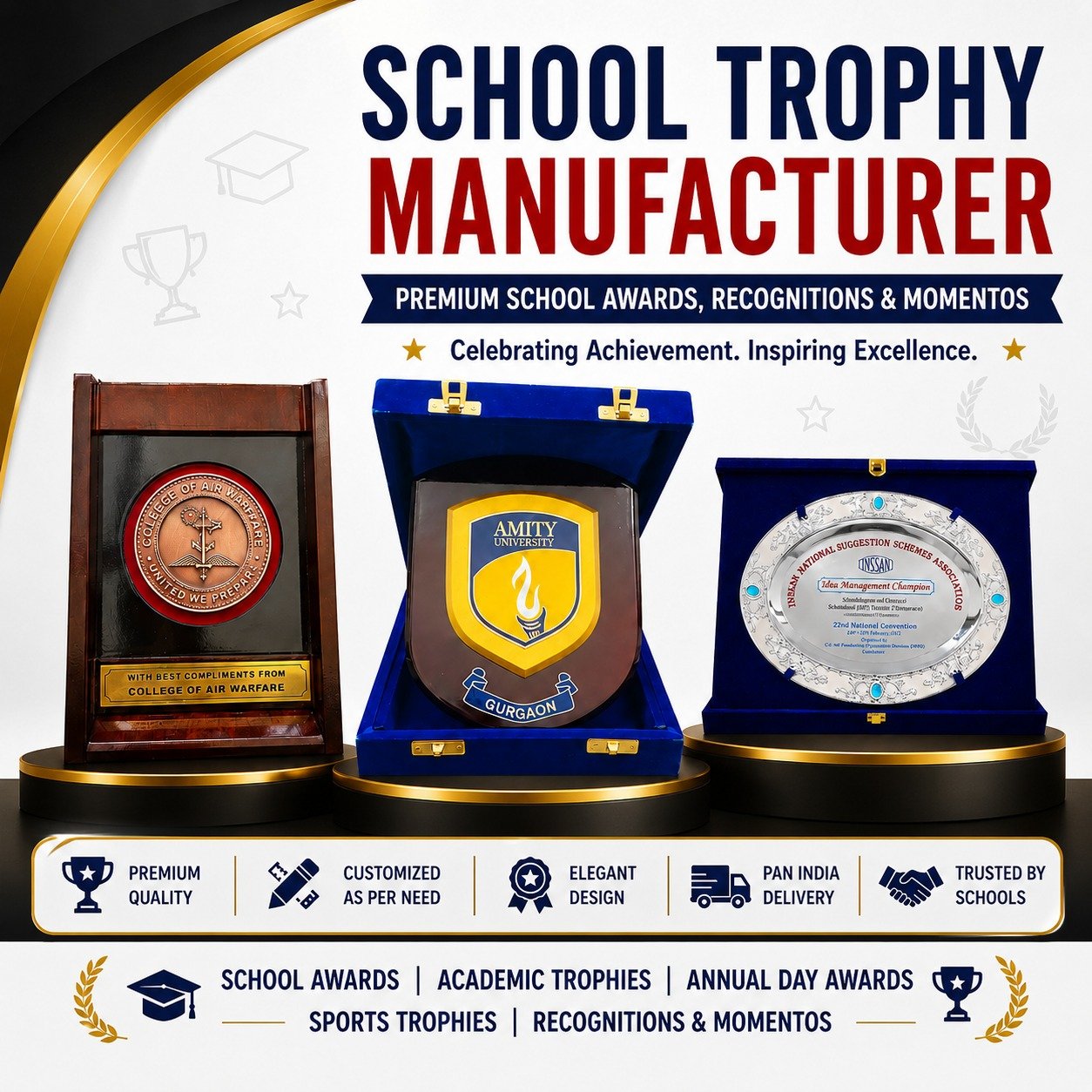 Trophy Creator School Trophy Manufacturer in Delhi, Noida, Gurugram