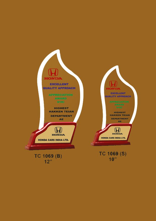 RWA Acrylic Sports Trophy Supplier in Gurugram