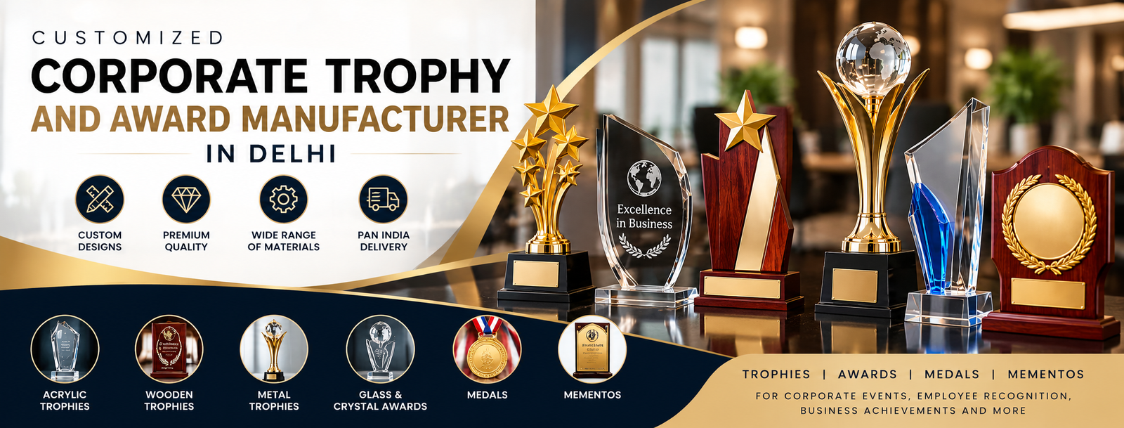 Corporate Trophy manufacturer in Delhi